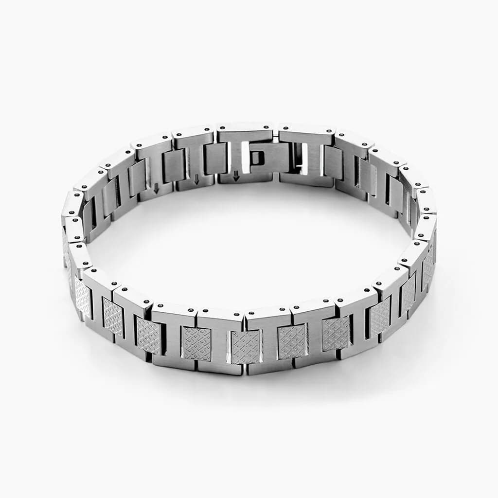 Bracelet Lacoste Metropole Acier Blanc