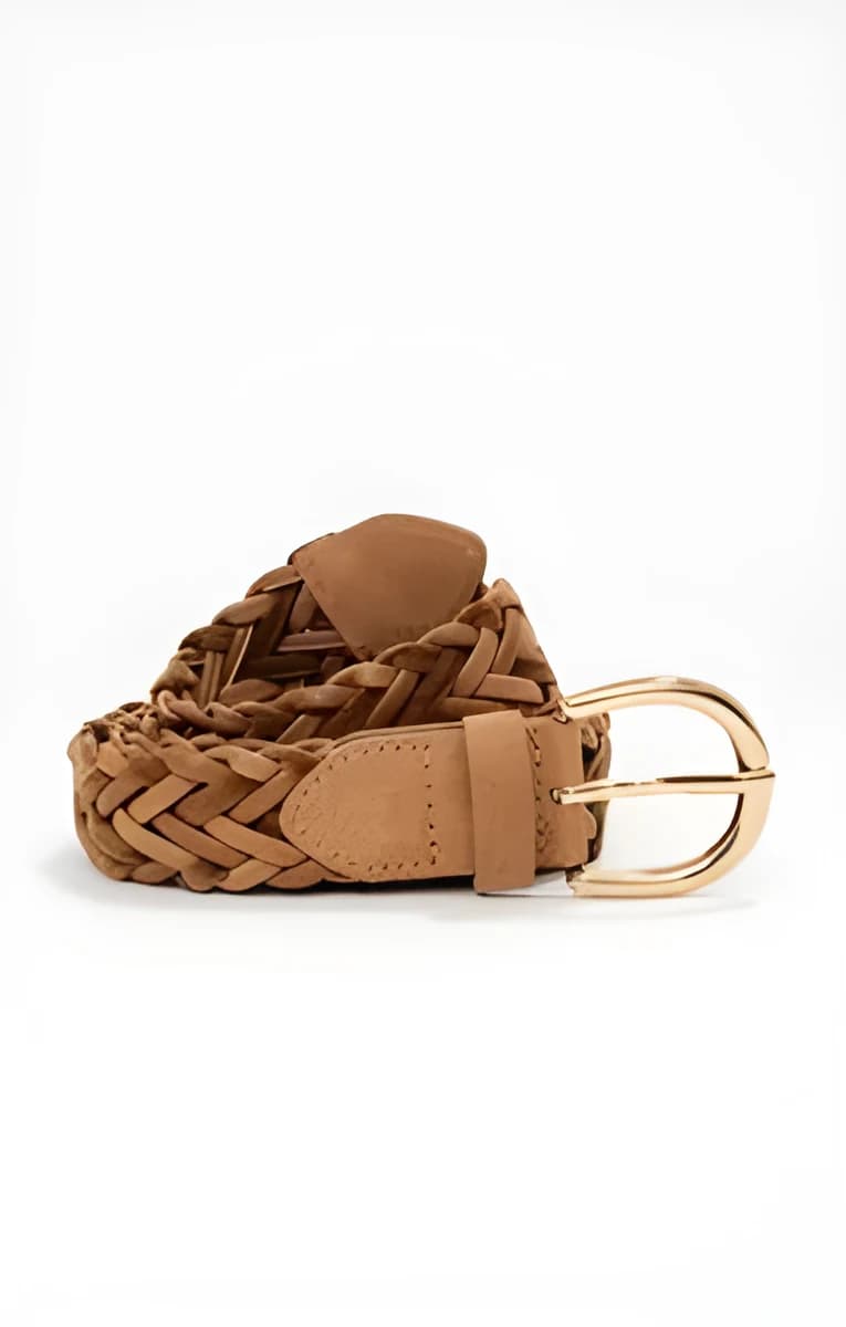 Ceinture tressée – Marron Clair
