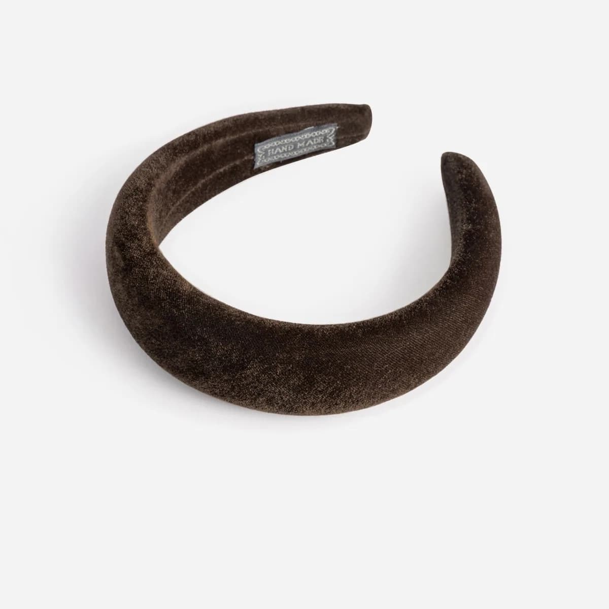 Serre-tête marron panne de velours