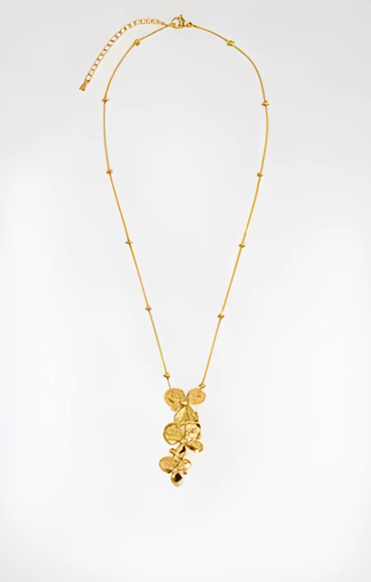 Ras-de-cou pendentif fleurs – Or