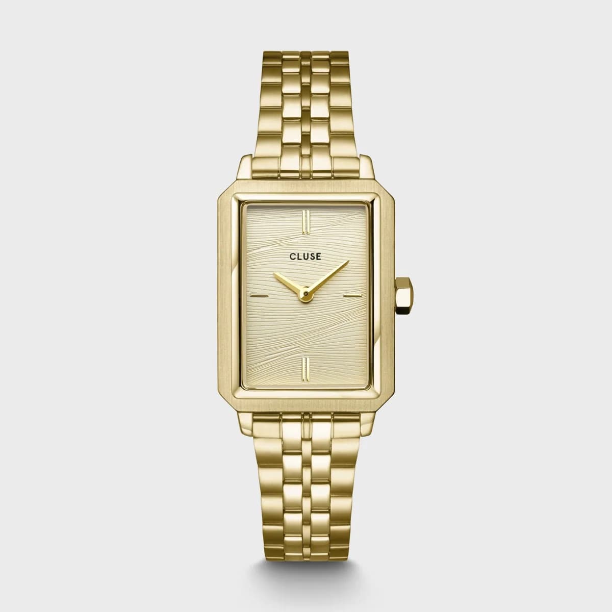 Gift Box Fluette Watch Steel, Sand Texture & Twisted Snake Bracelet, Gold Colour