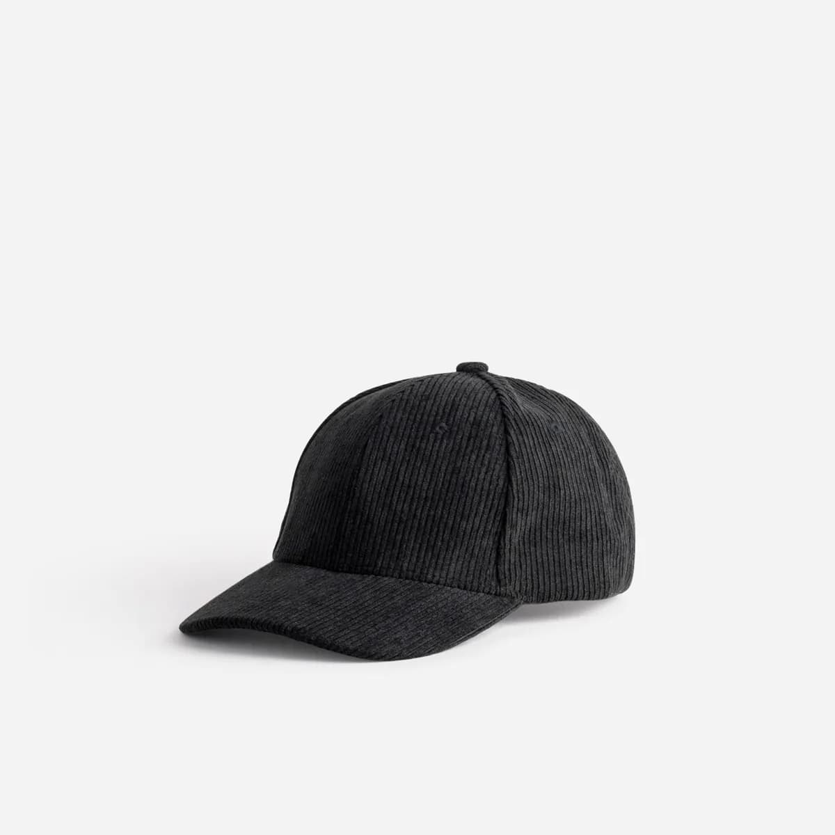 Casquette noire velours côtelé