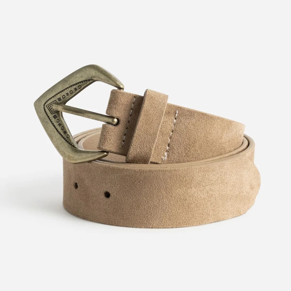 Ceinture taupe suédée
