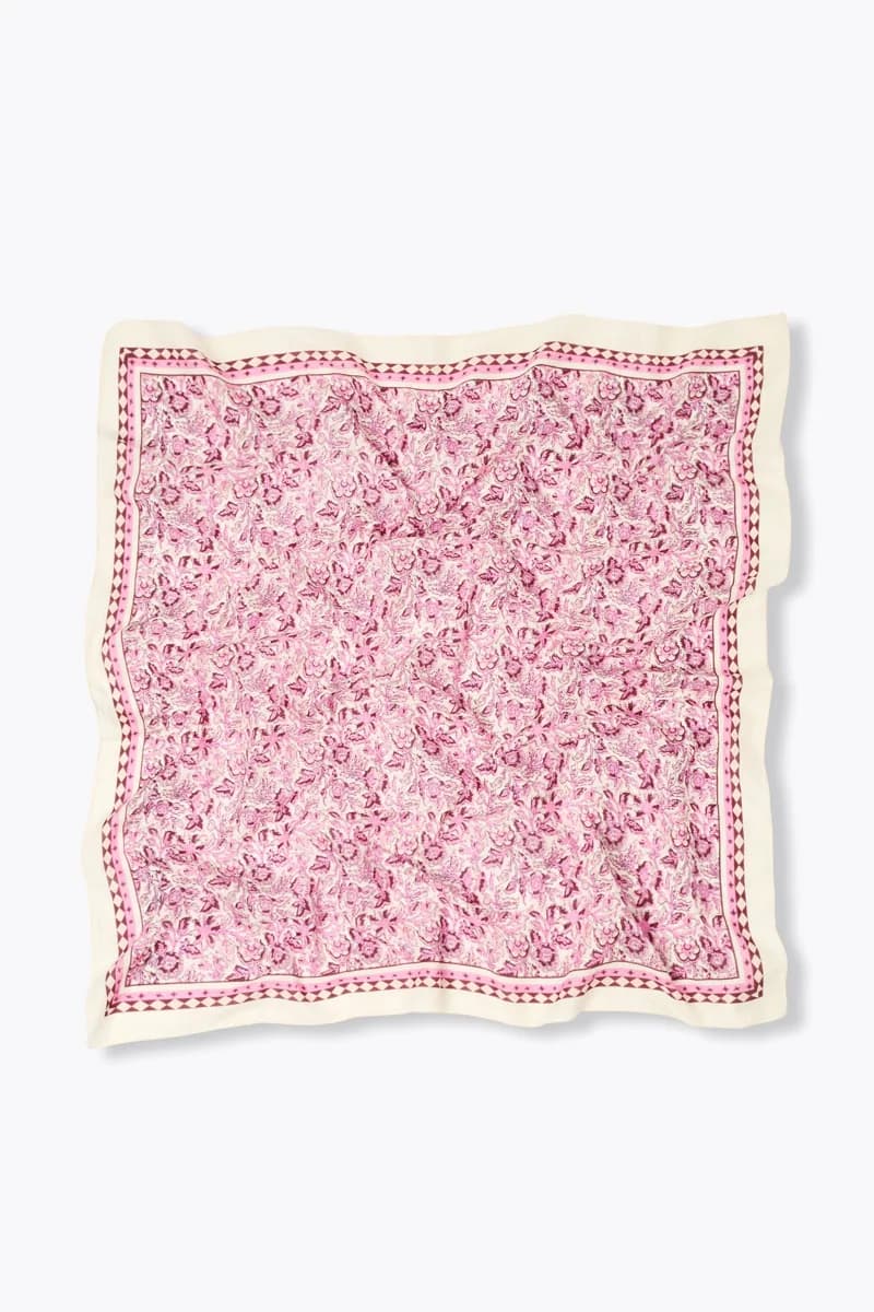 Foulard carré à fleurs Femme