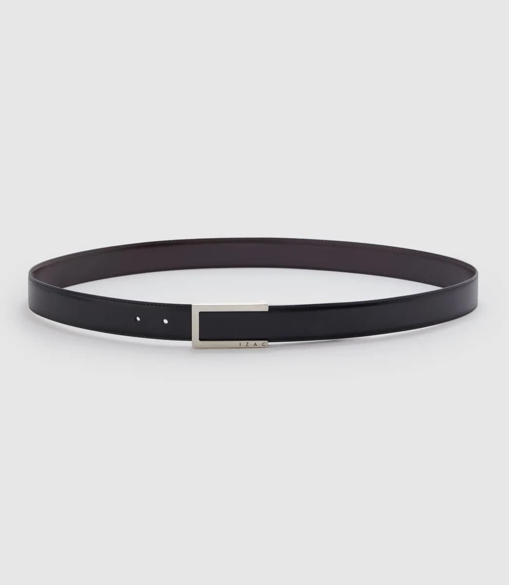 Ceinture réversible 35mm en cuir noire et marron NOTE