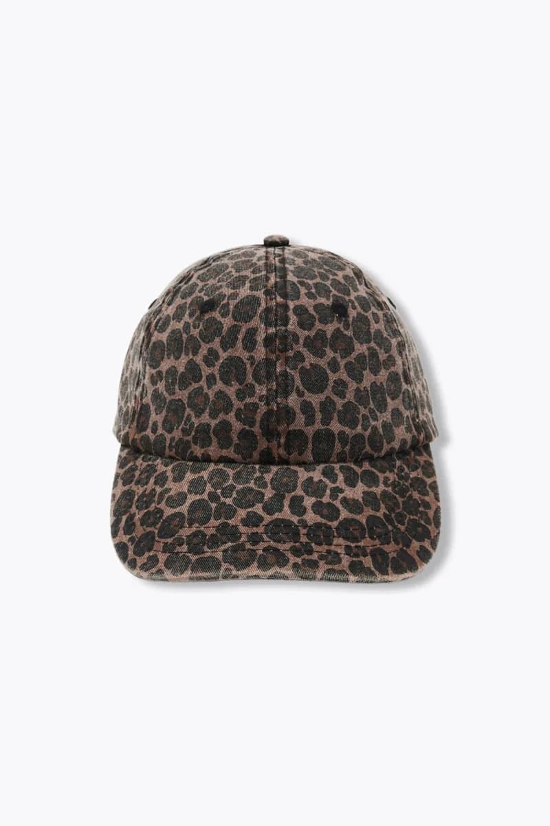 Casquette en toile léopard
