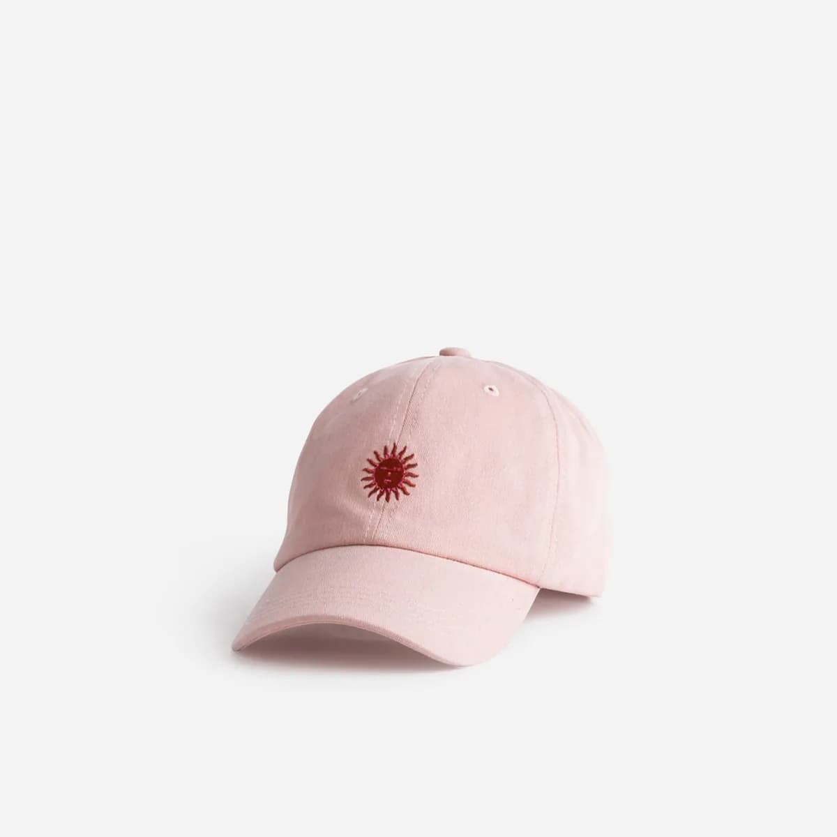 Casquette rose broderie soleil