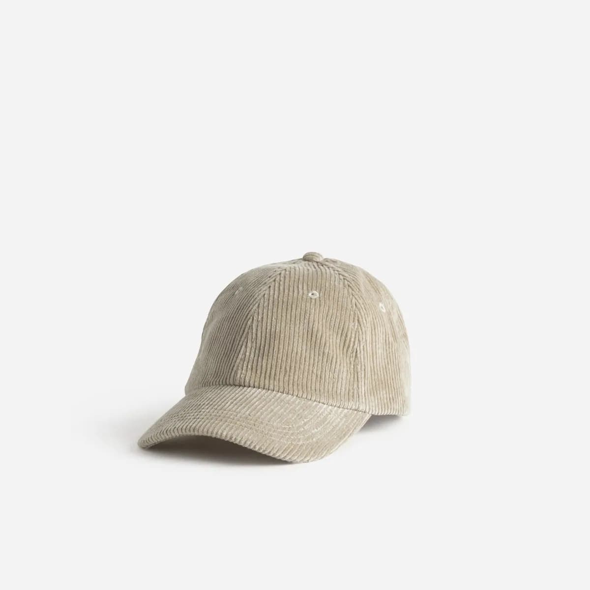 Casquette beige velours côtelé