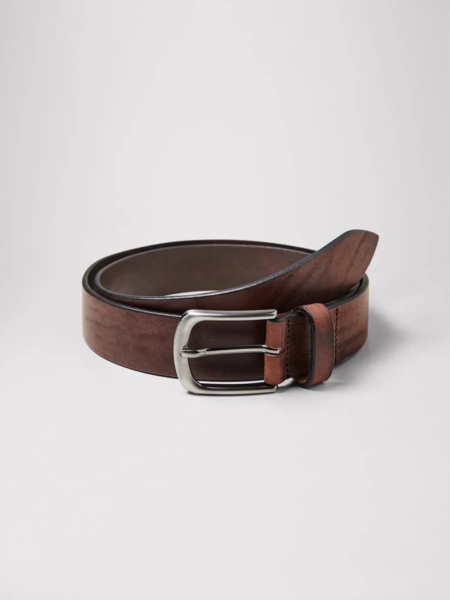 Ceinture en cuir bovin lisse