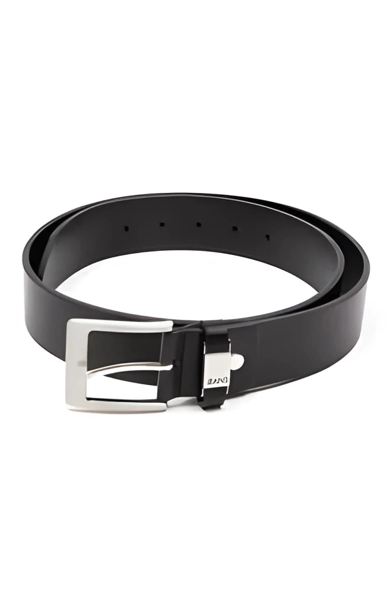 Ceinture cuir à boucle – Noir