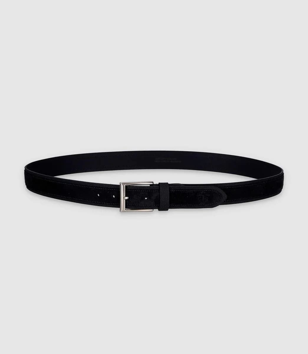 Ceinture 35mm en cuir marine CYANG