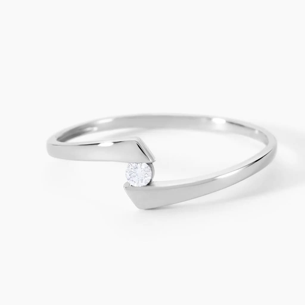 Bague Or Blanc Diamant