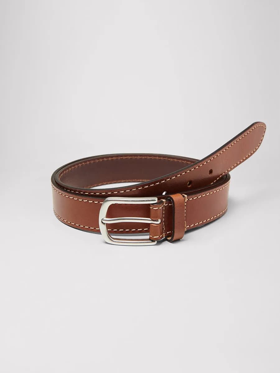 Coffret ceinture en cuir lisse