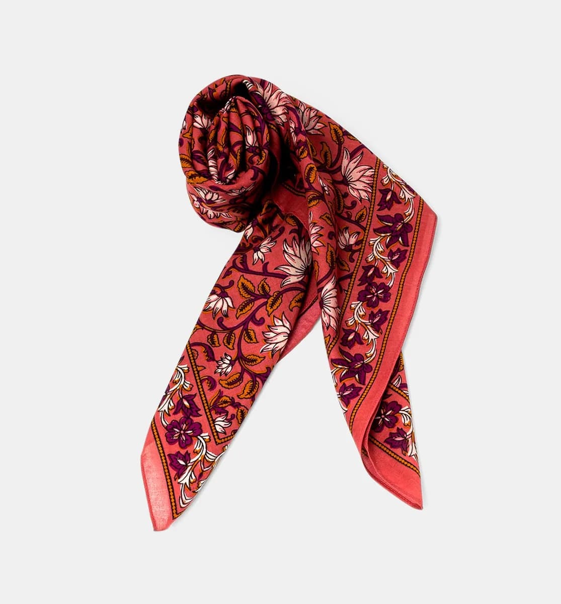 Grand foulard carré imprimé