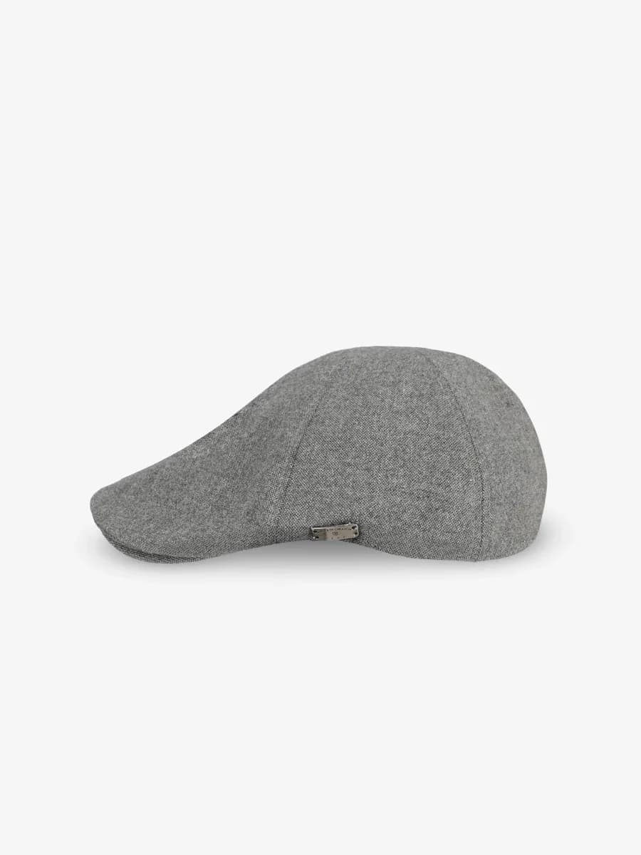 Chapeau Gavroche tissu faux uni gris