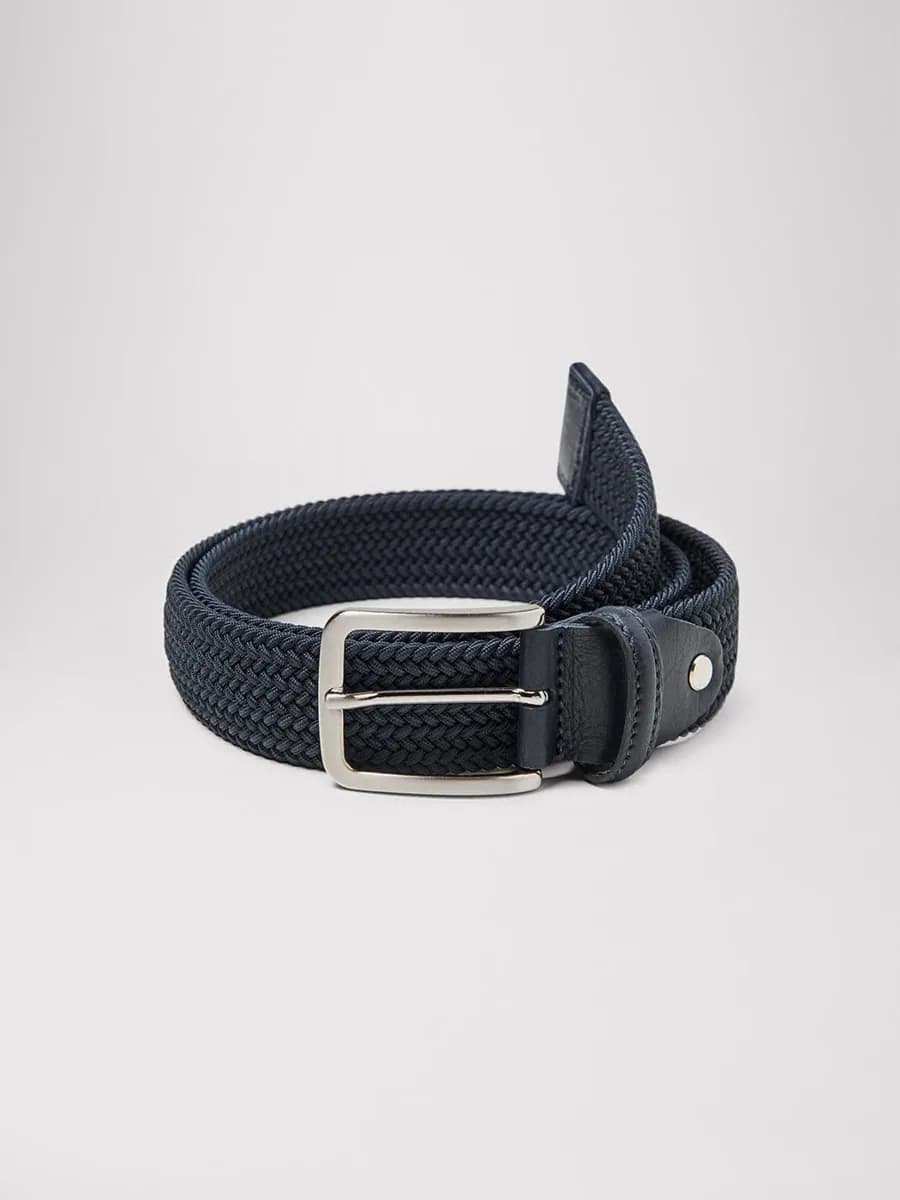 Ceinture bi-matière élastiquée tressée
