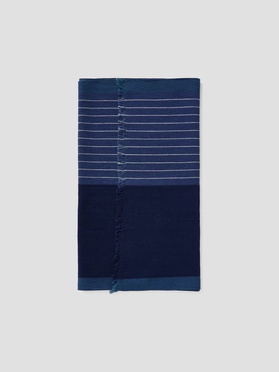 Echarpe en coton-lin à motifs