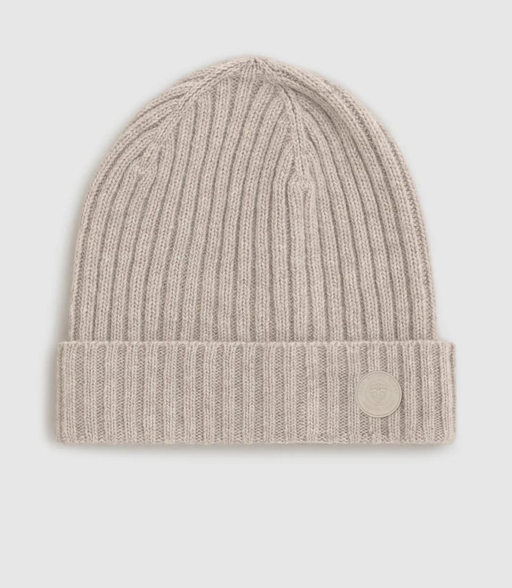 Bonnet en maille beige YEIMY