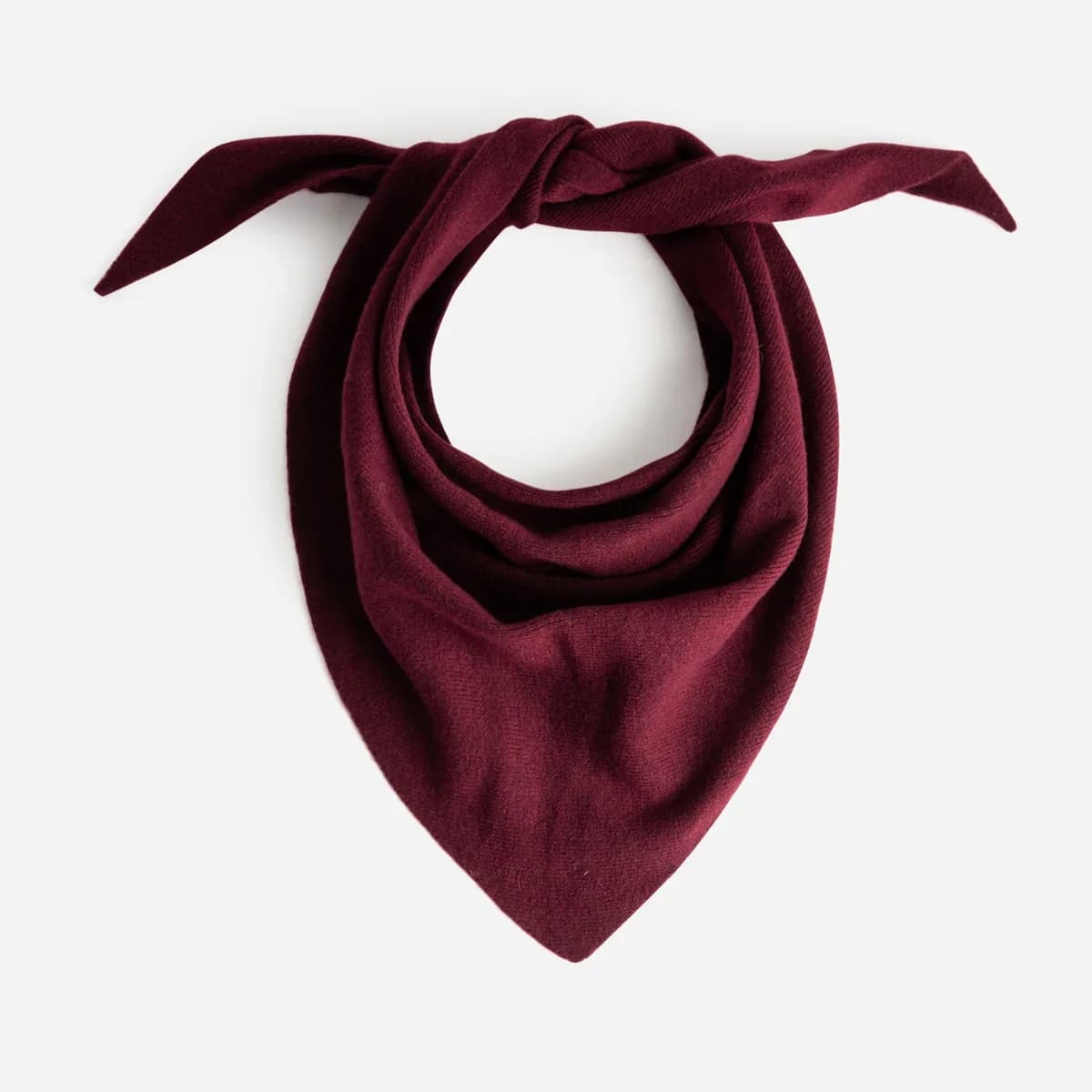 Foulard bordeaux tricot