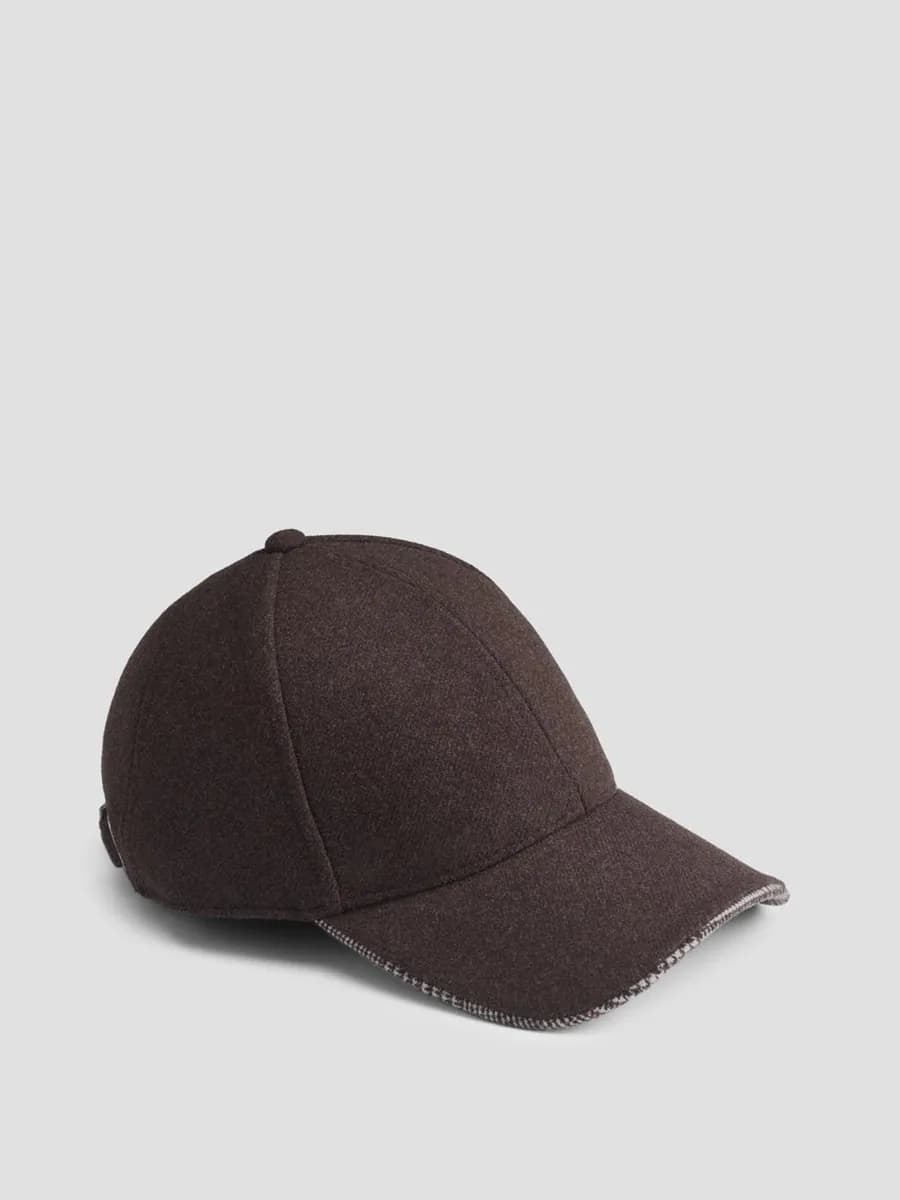 Casquette baseball en laine mélangée