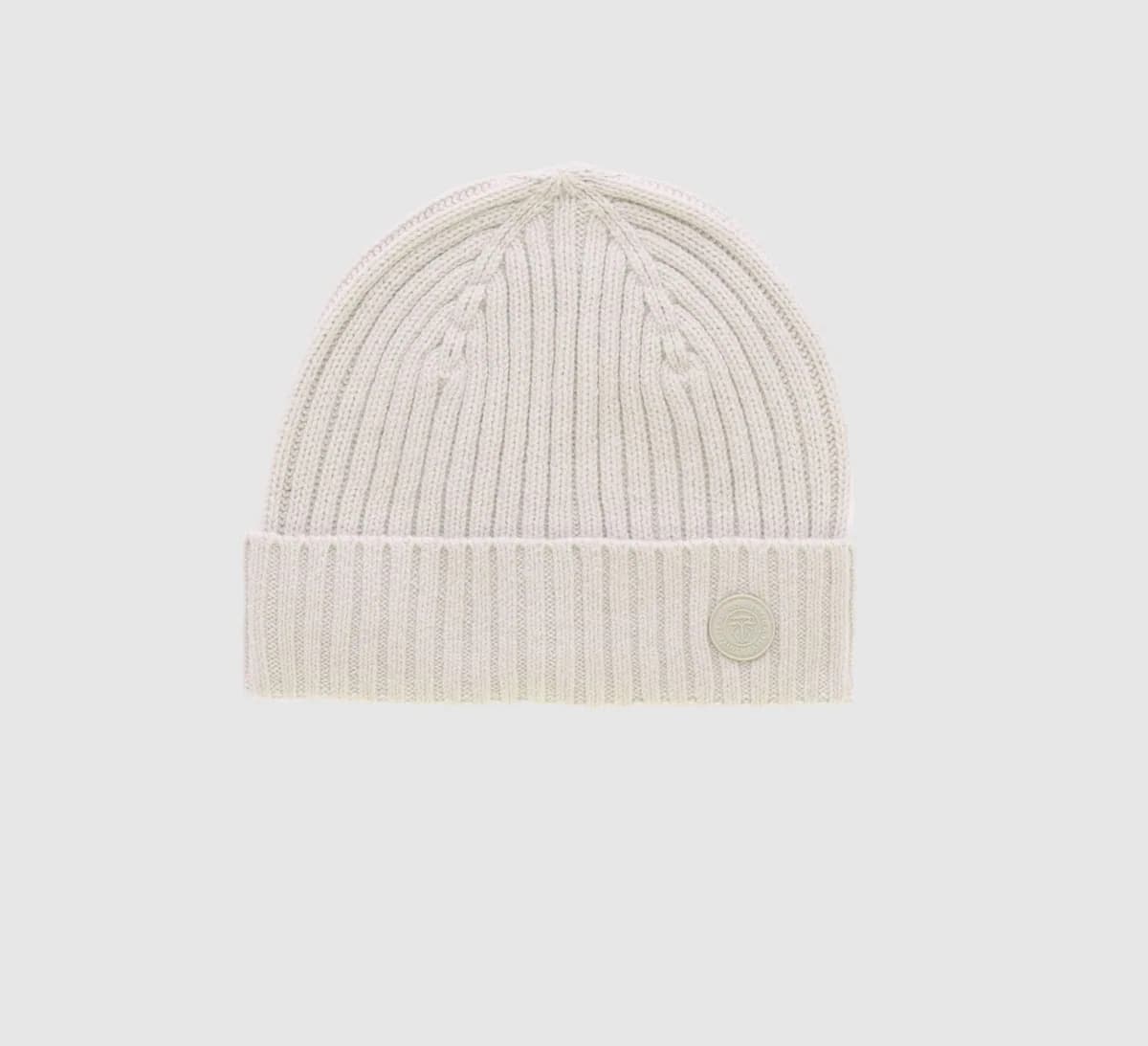 Bonnet en maille beige
