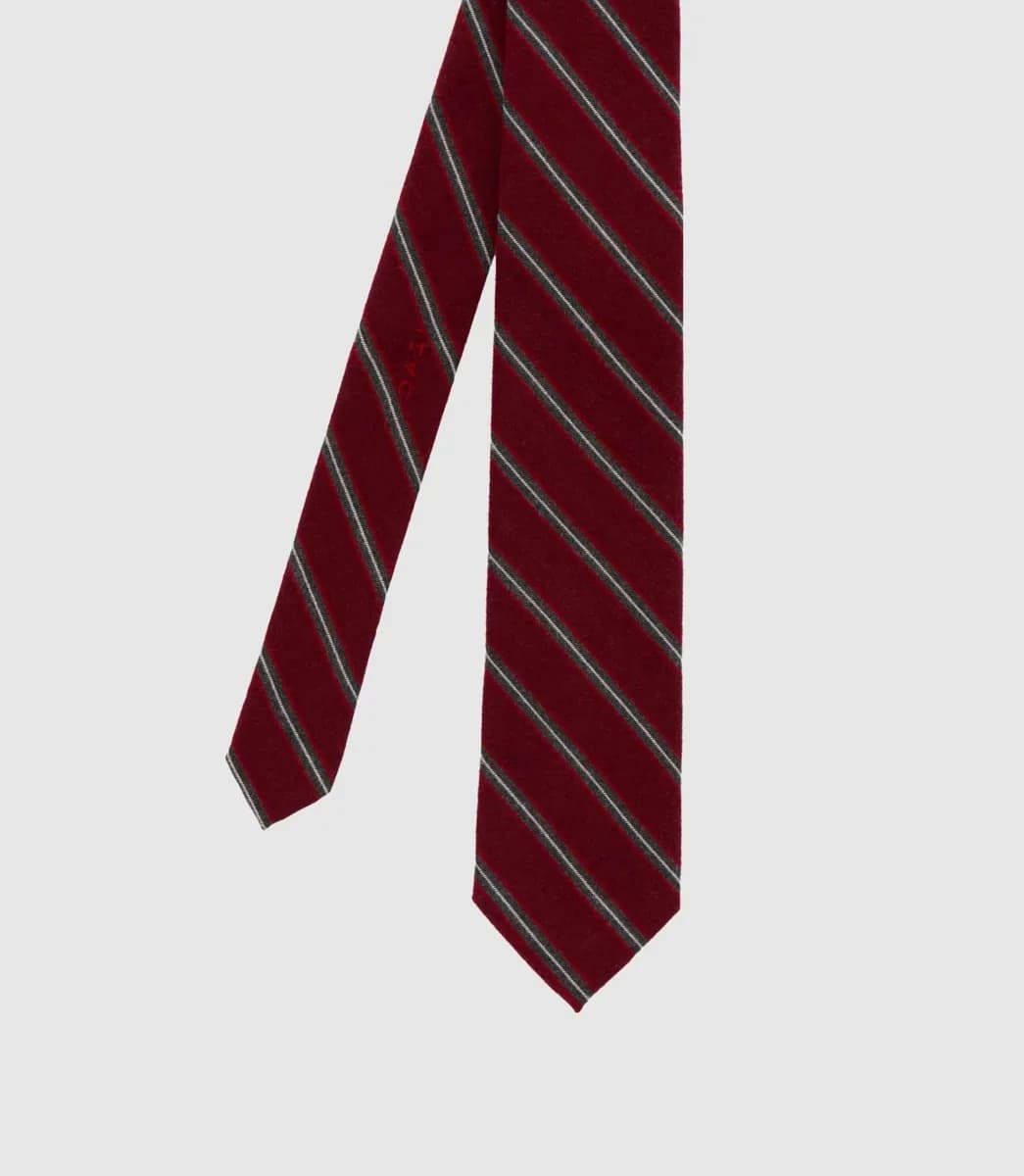 Cravate club slim 7 cm bordeaux MATTEO