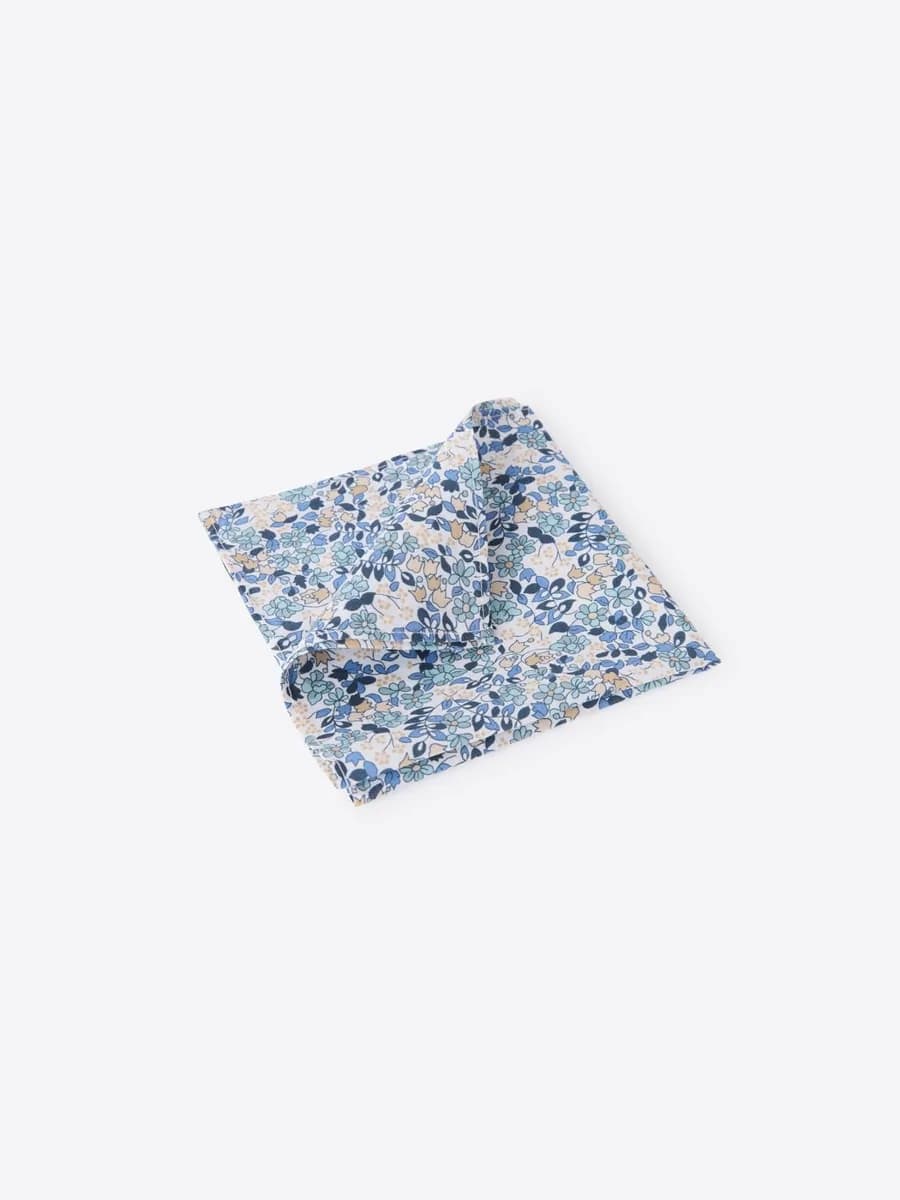 Pochette de costume fleuri en coton