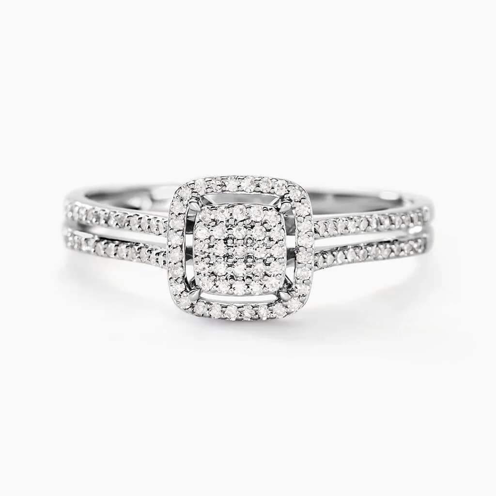 Bague 1986 Or Blanc Diamant