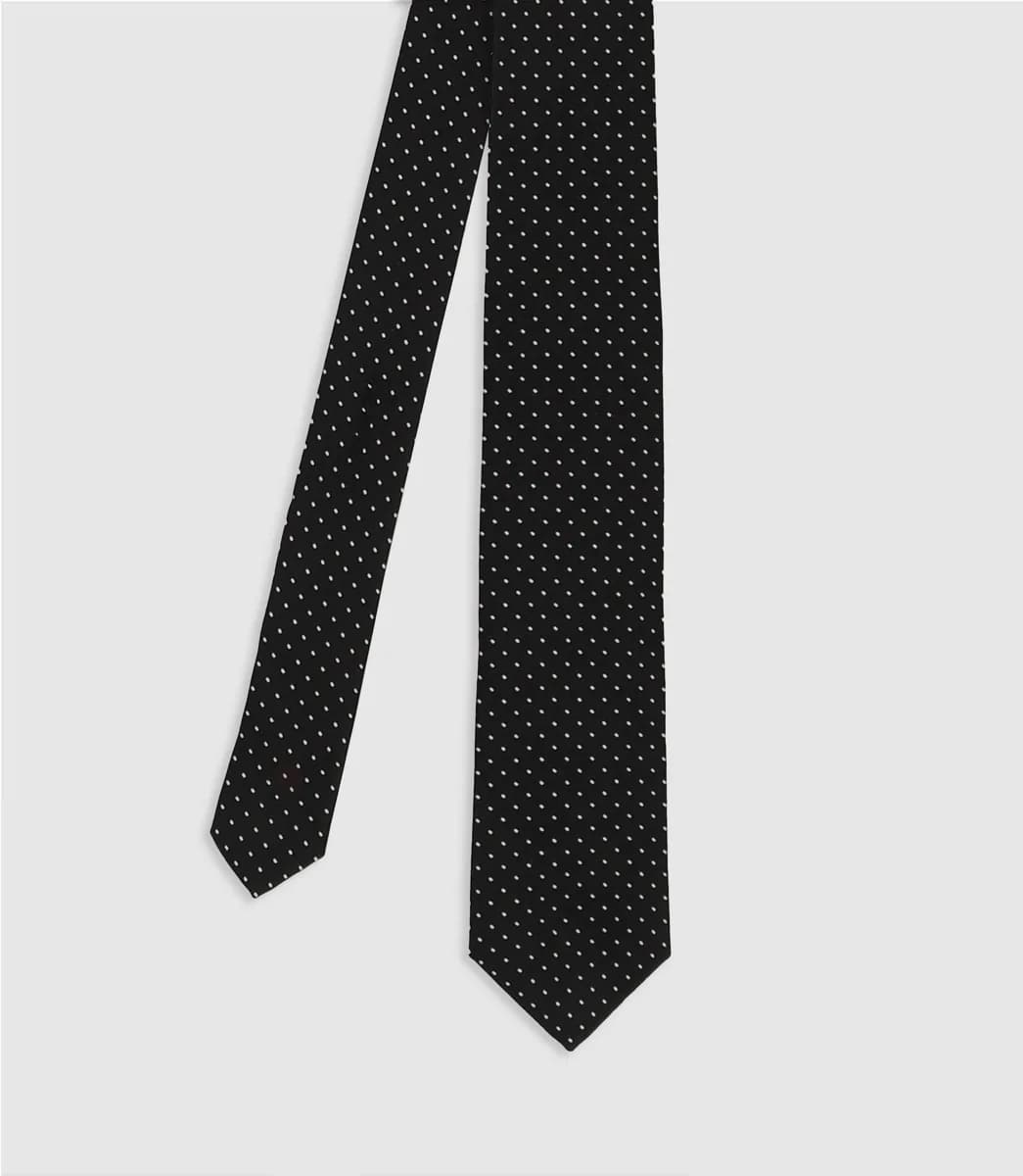 Cravate avec motifs noire