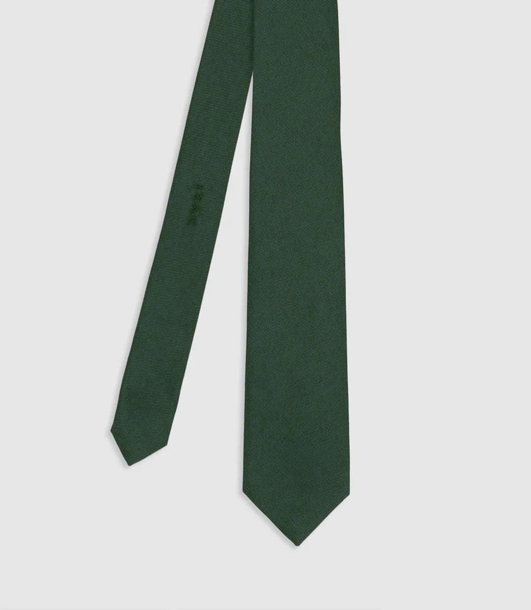 Cravate unie verte