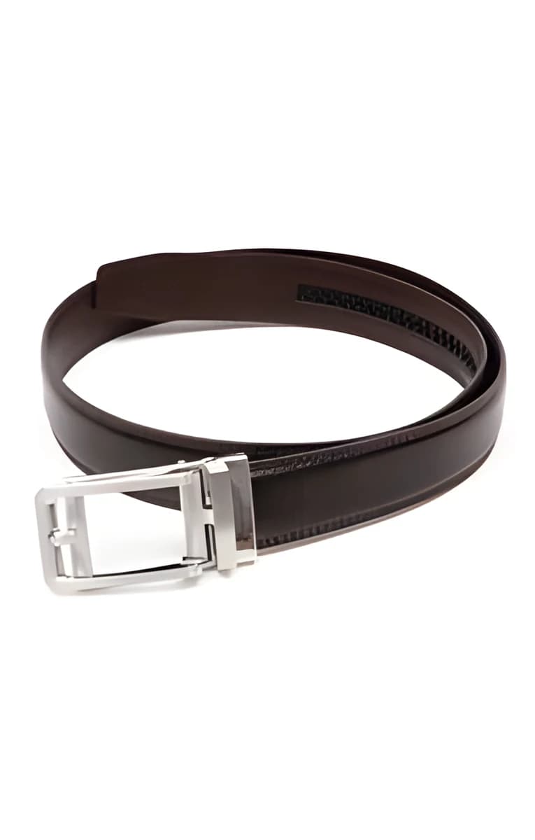 Ceinture règle 35mm en cuir – Marron