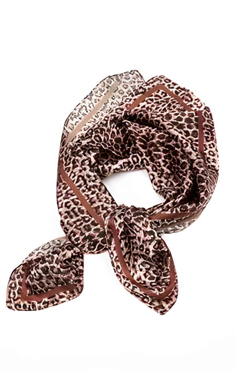 Petit foulard carré léopard – Camel