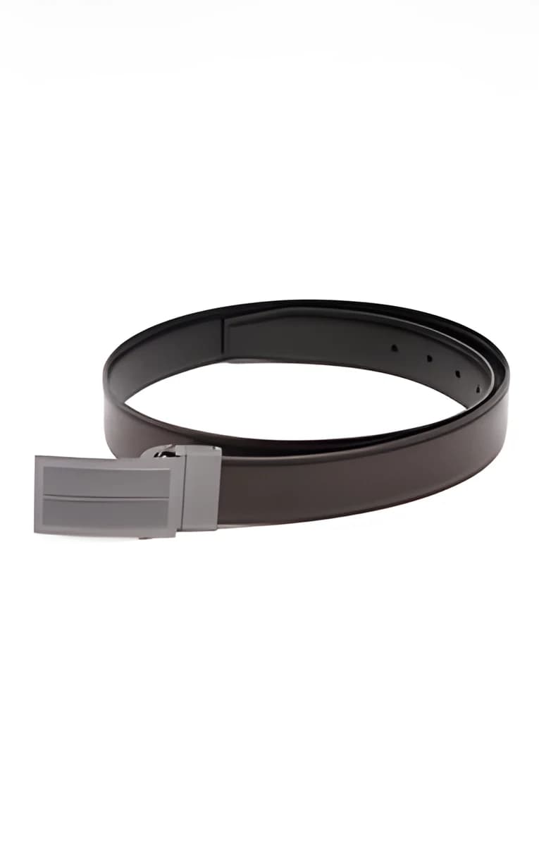 Ceinture réversible à plaque Silverline – Marron