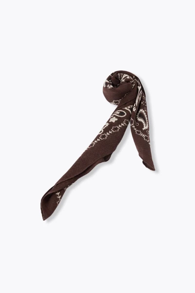 Foulard carré en laine Femme