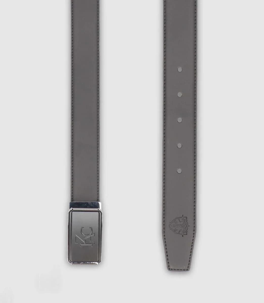Ceinture réversible 35mm ajustable noire mate et noire CLUME