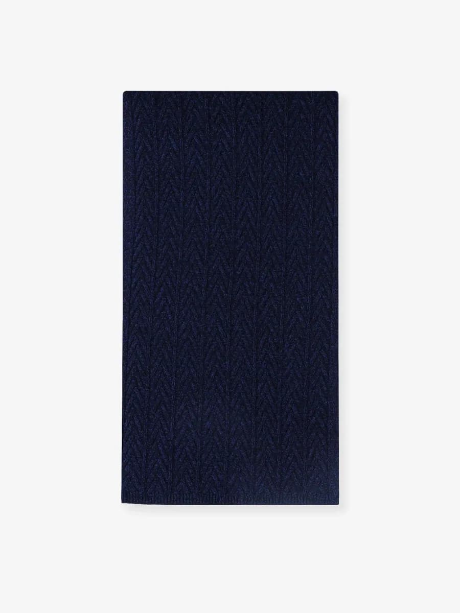 Écharpe en maille unie marine