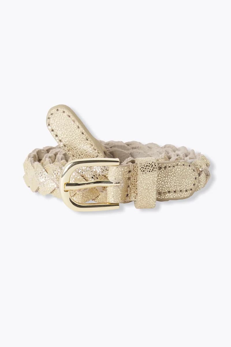Ceinture en cuir pailletée