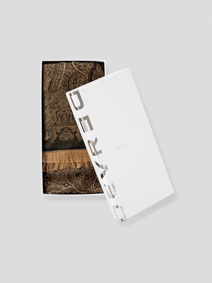 Coffret écharpe motif cachemire