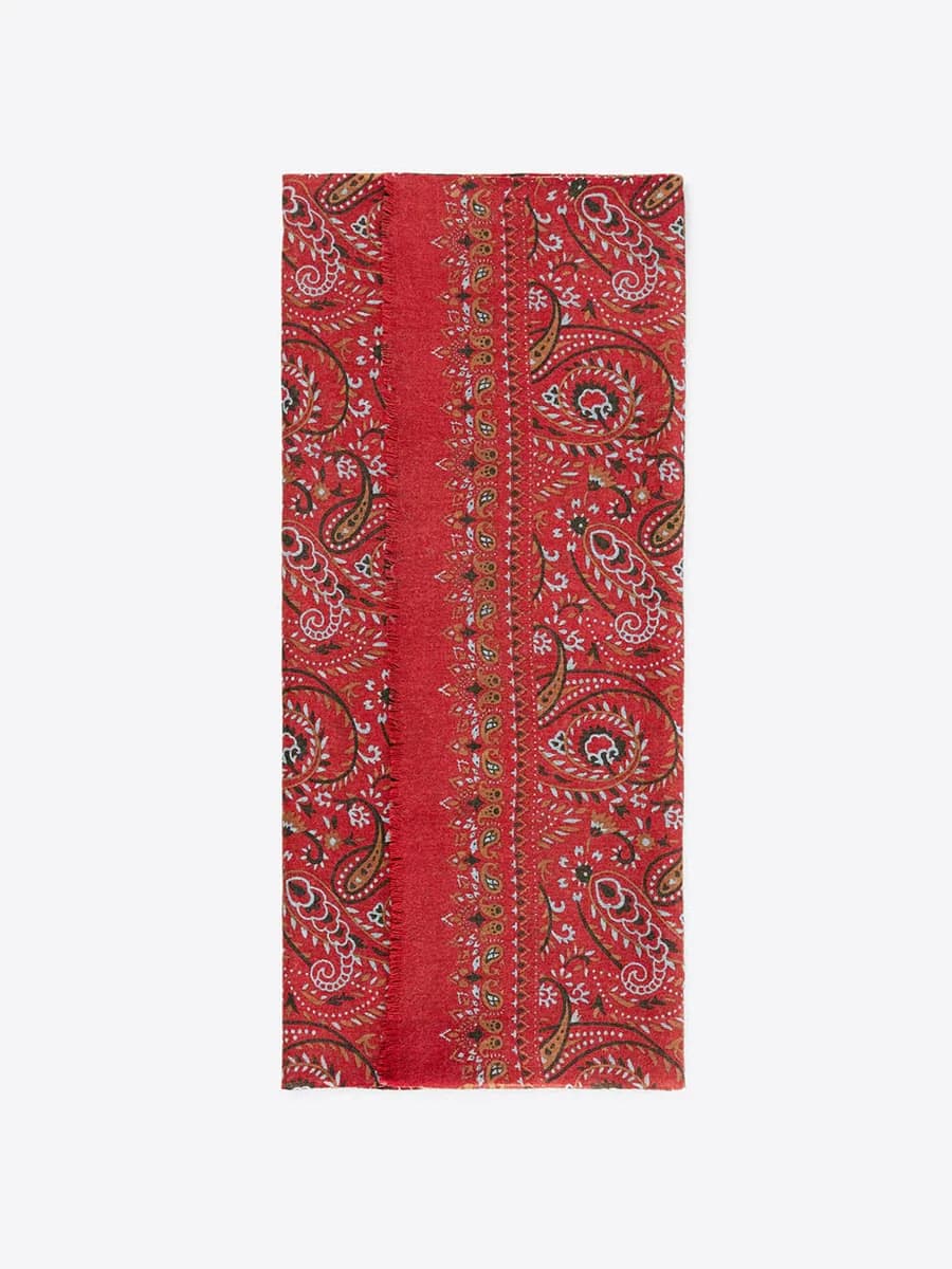 Echarpe en laine motif cachemire