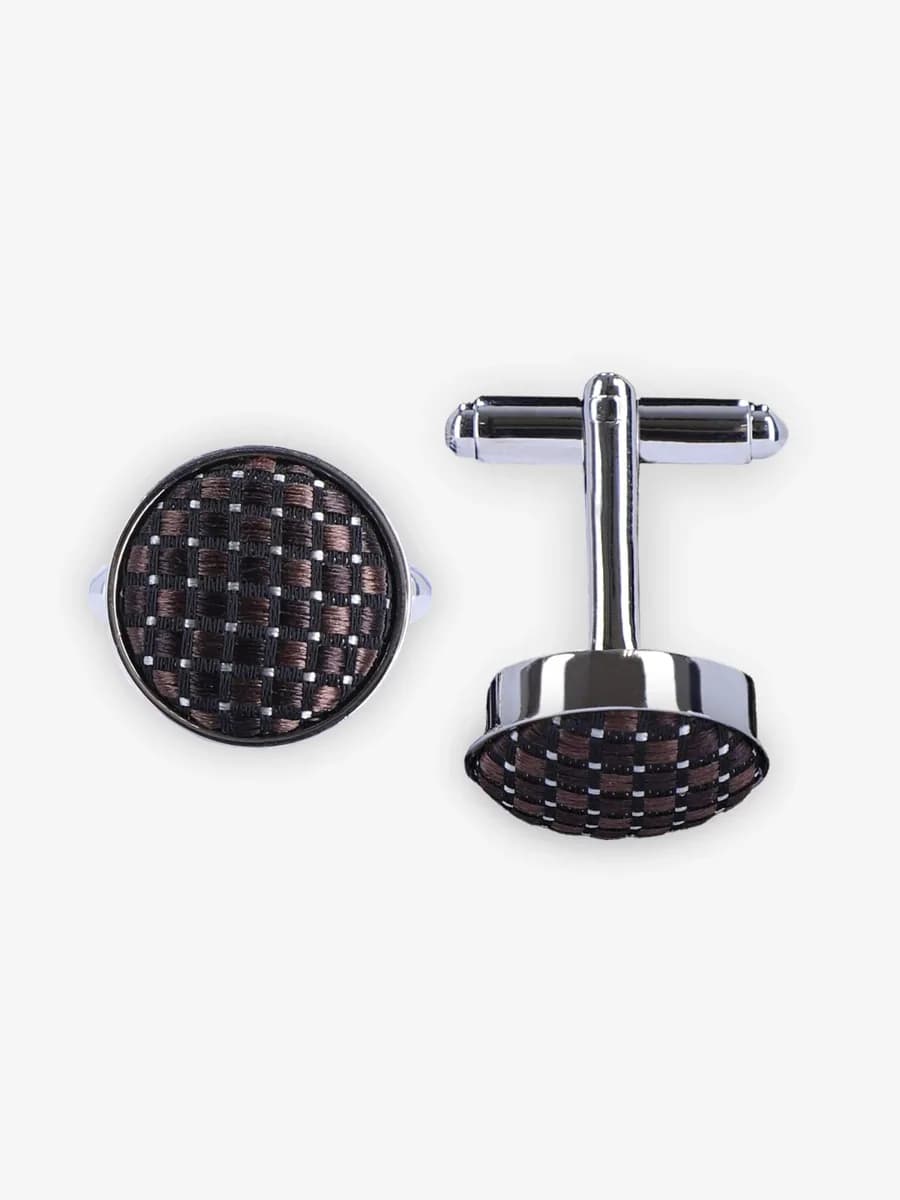 Boutons de manchette marron