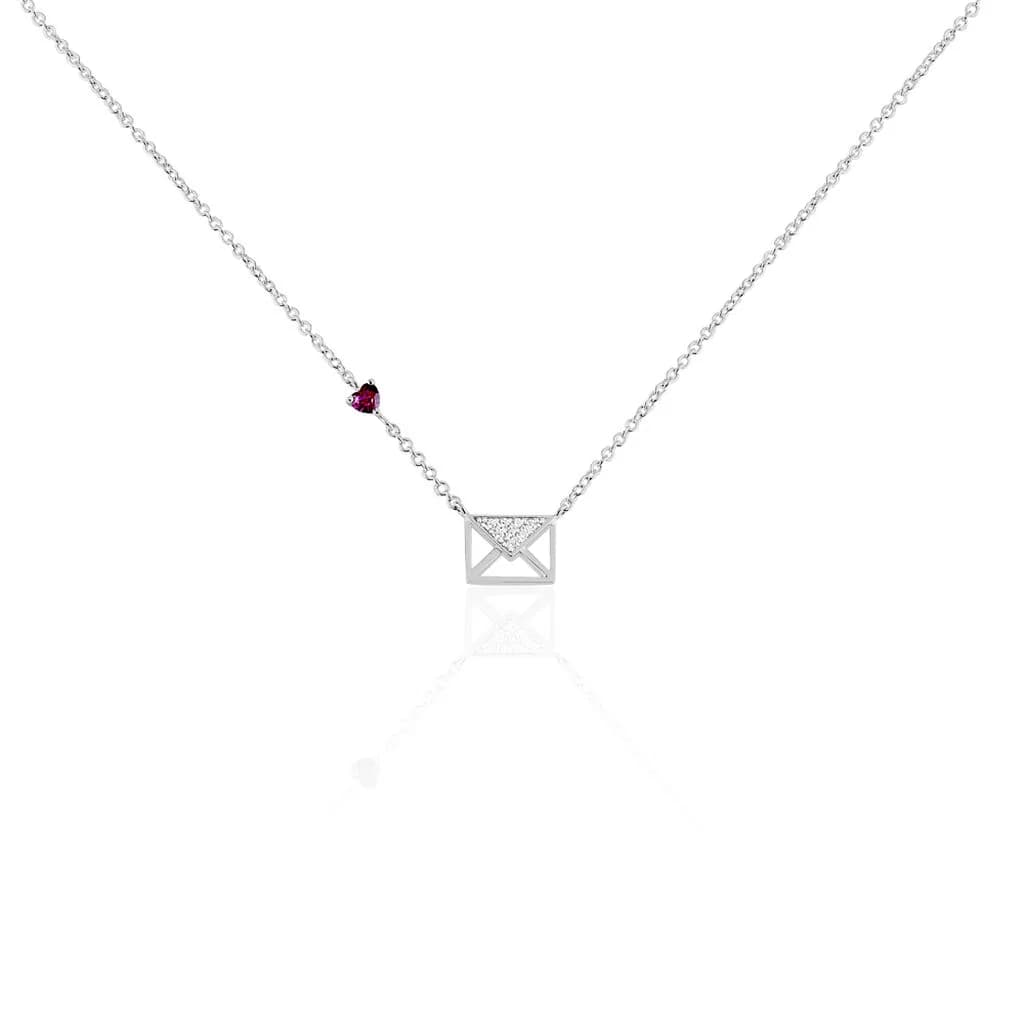 Collier Argent Gurvana Oxydes De Zirconium