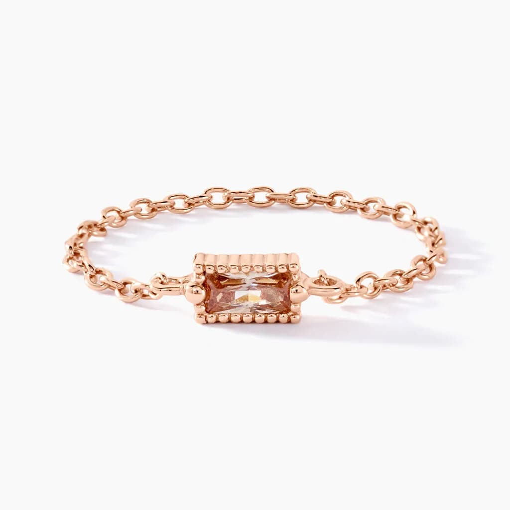 Bague Aselya Argent Rose Oxyde De Zirconium