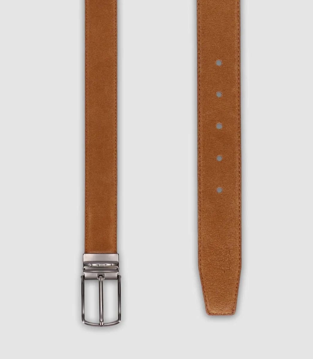 Ceinture en cuir 35mm ajustable camel CHANCE