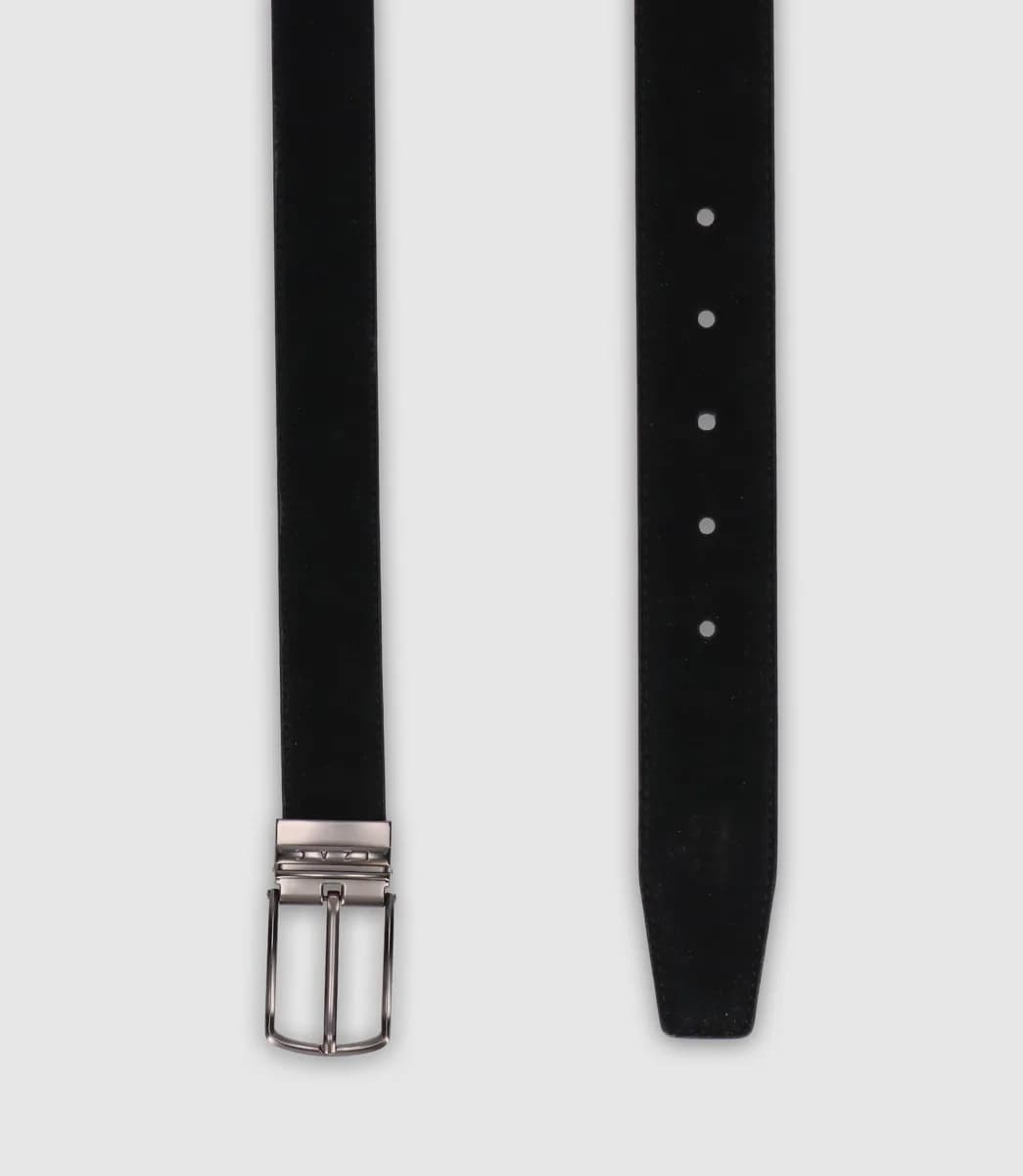 Ceinture en cuir 35mm ajustable noire CHANCE