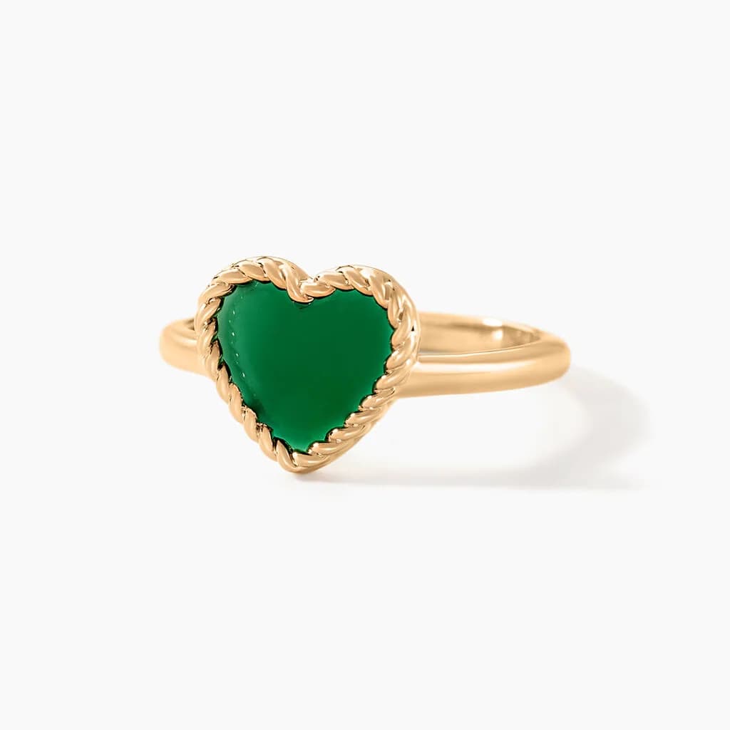 Bague Par Amour Plaque Or Jaune Agate