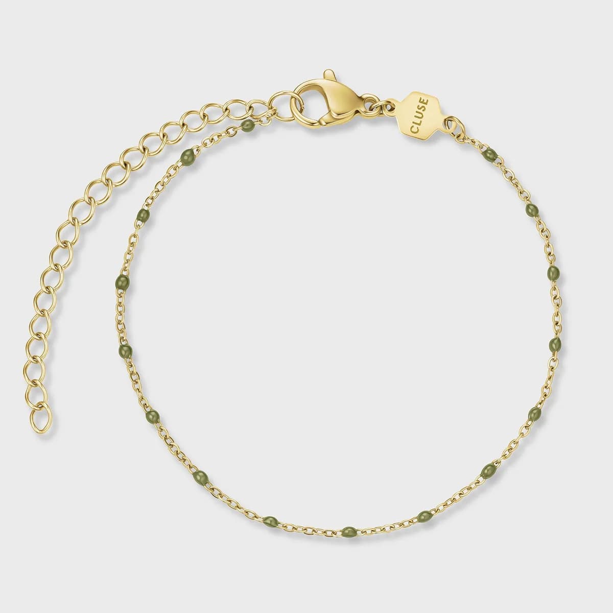 Essentielle Green Epoxy Bracelet, Gold Colour