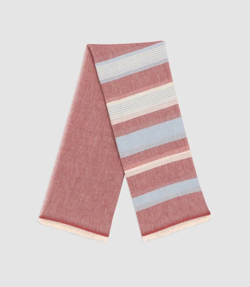 Écharpe à rayures rose et ciel XABI