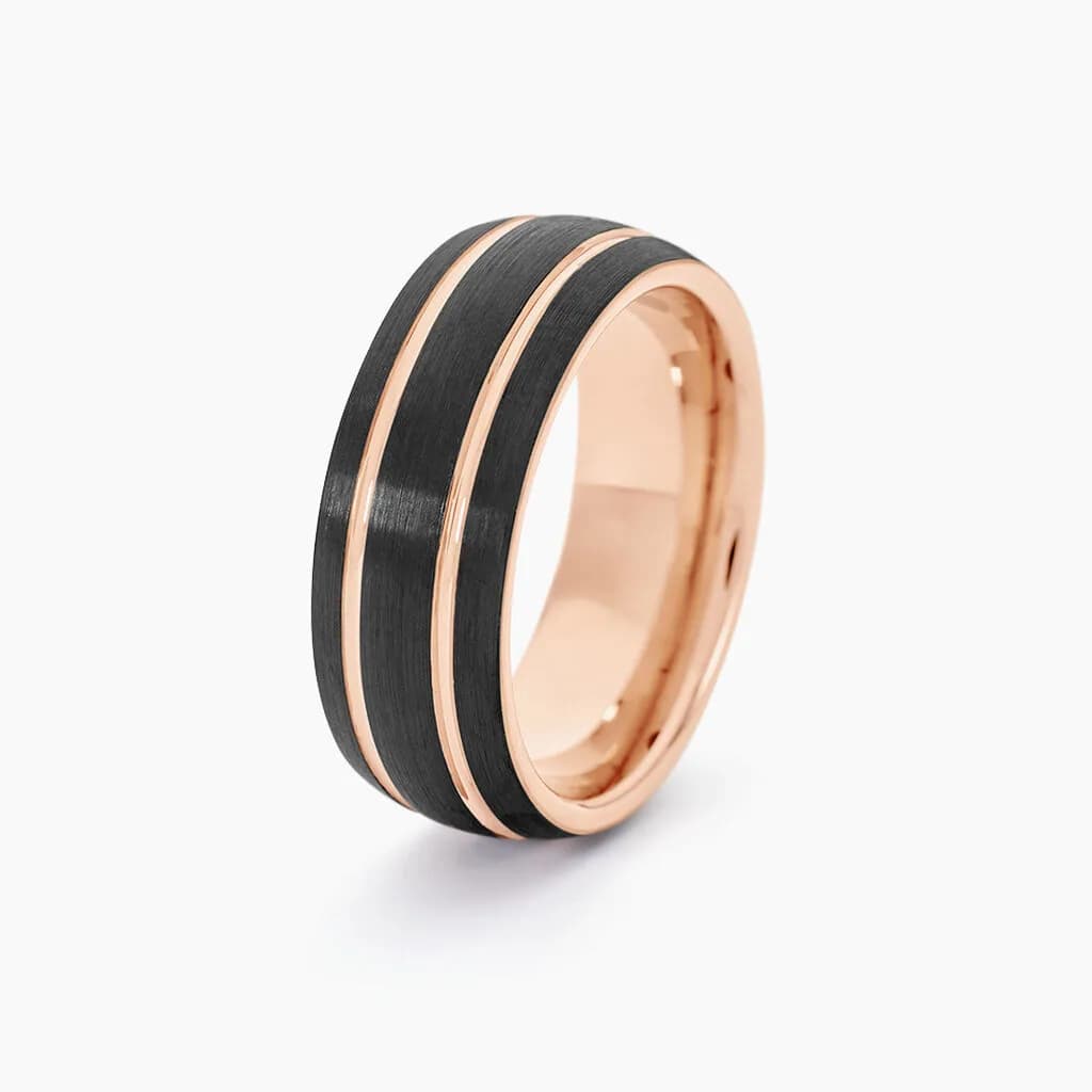 Bague Acier Rose