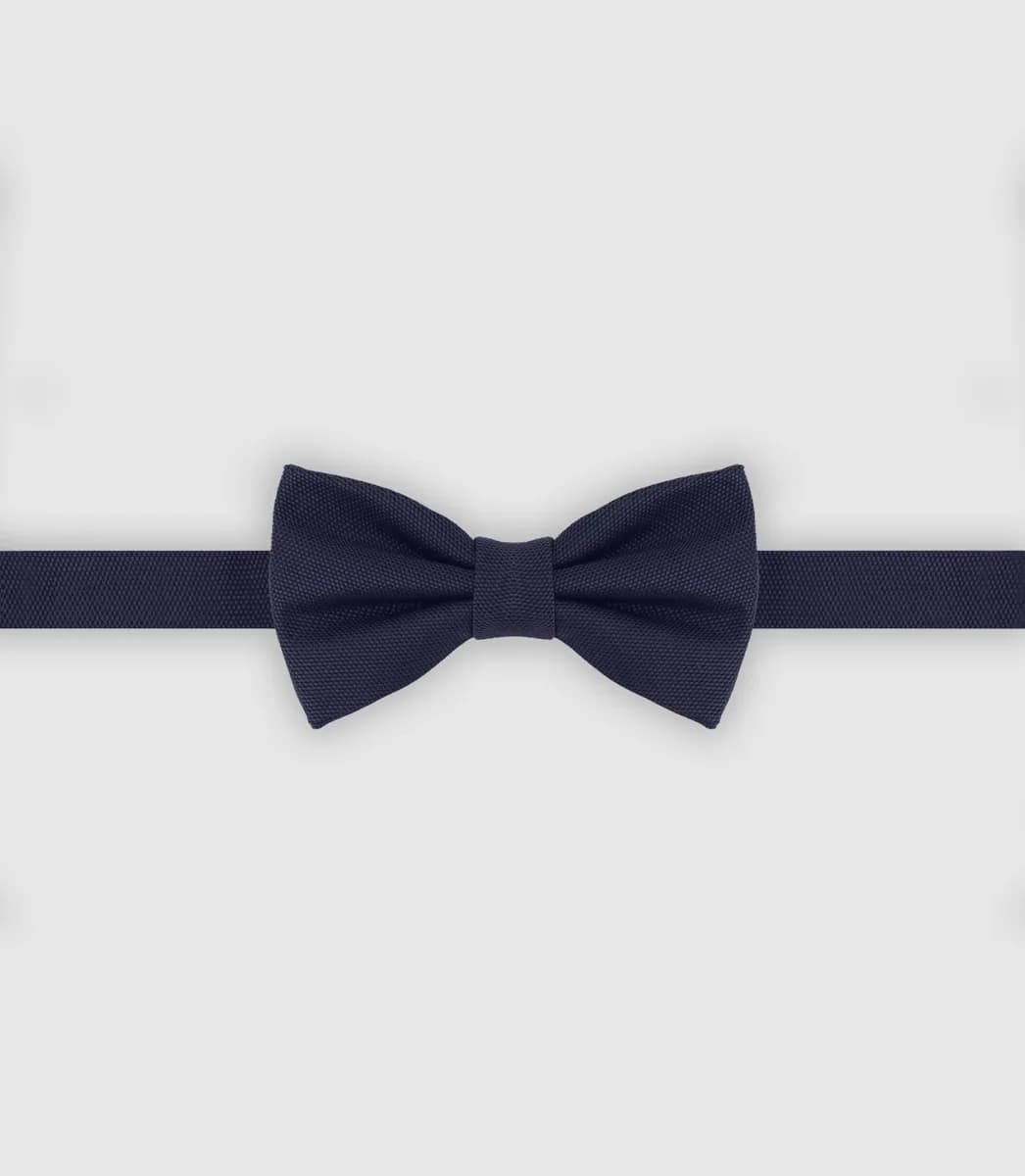 Nœud papillon uni marine
