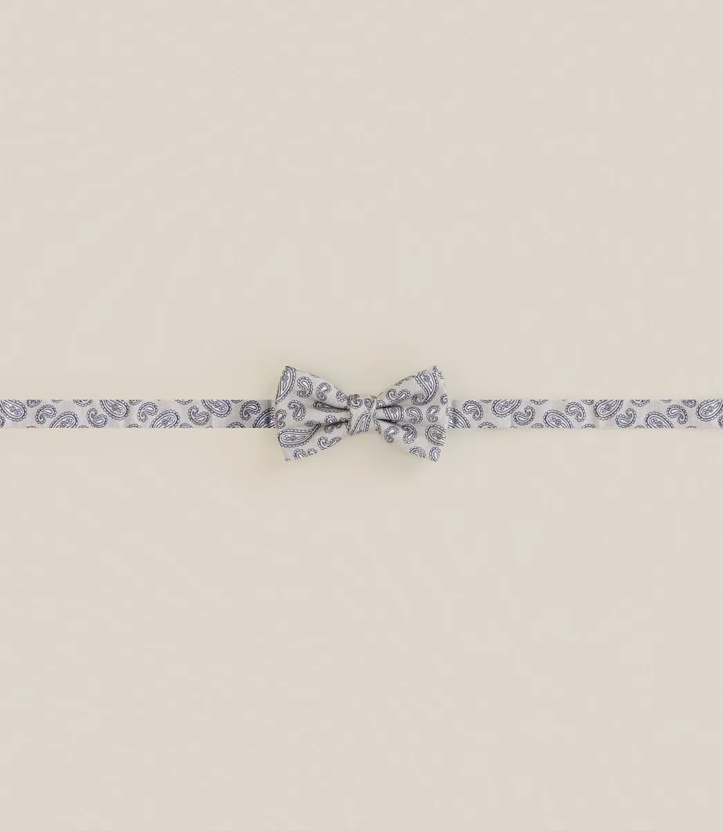 Noeud papillon motifs paisley beige